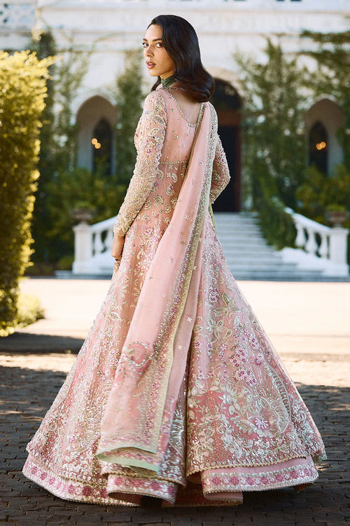 Blush Pink Embroidered Bridal Maxi Dress – Luxury Wedding Gown with Handcrafted Embellishments